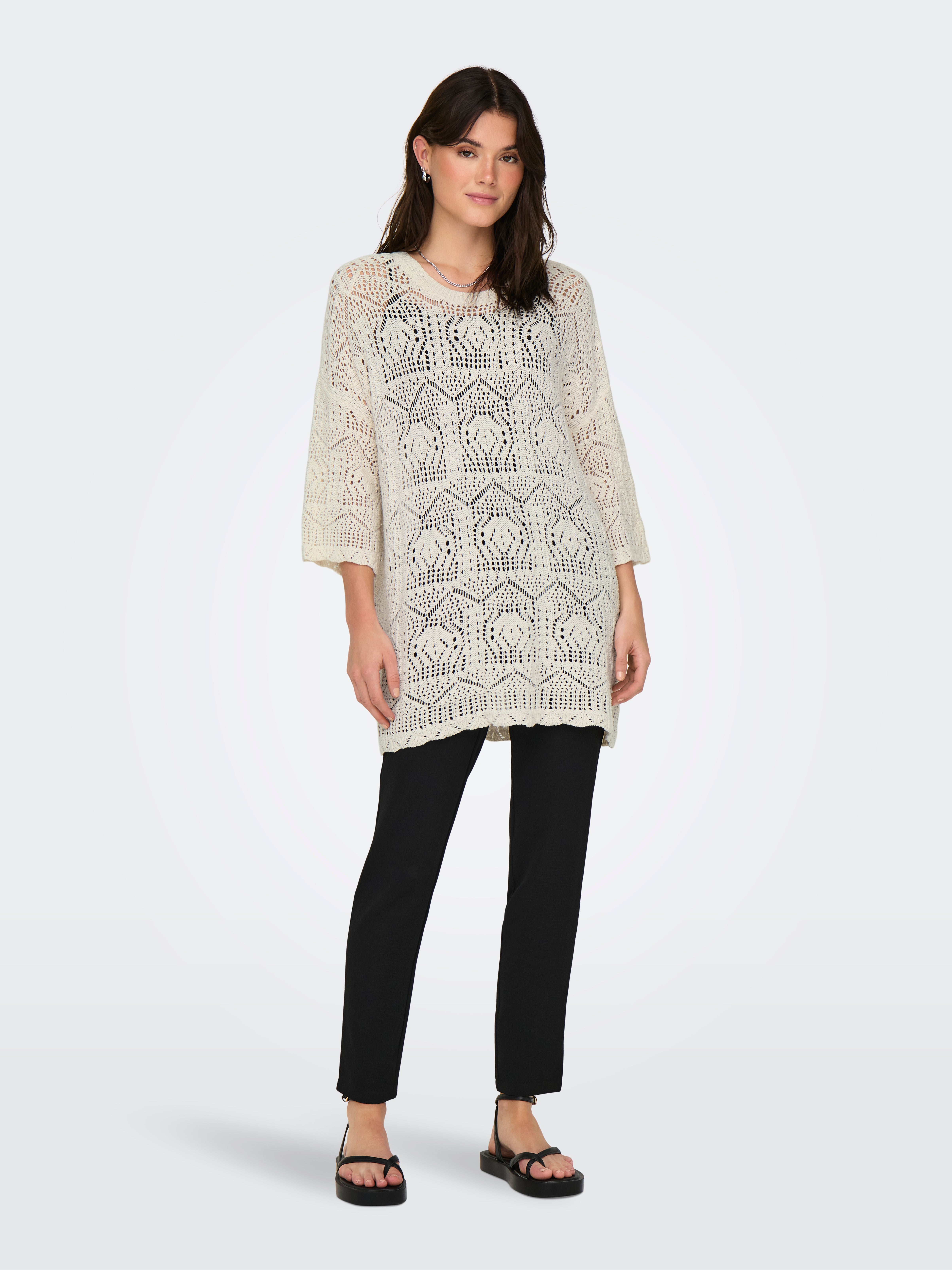 ONLBEACHIE Strickpullover Cloud Dancer