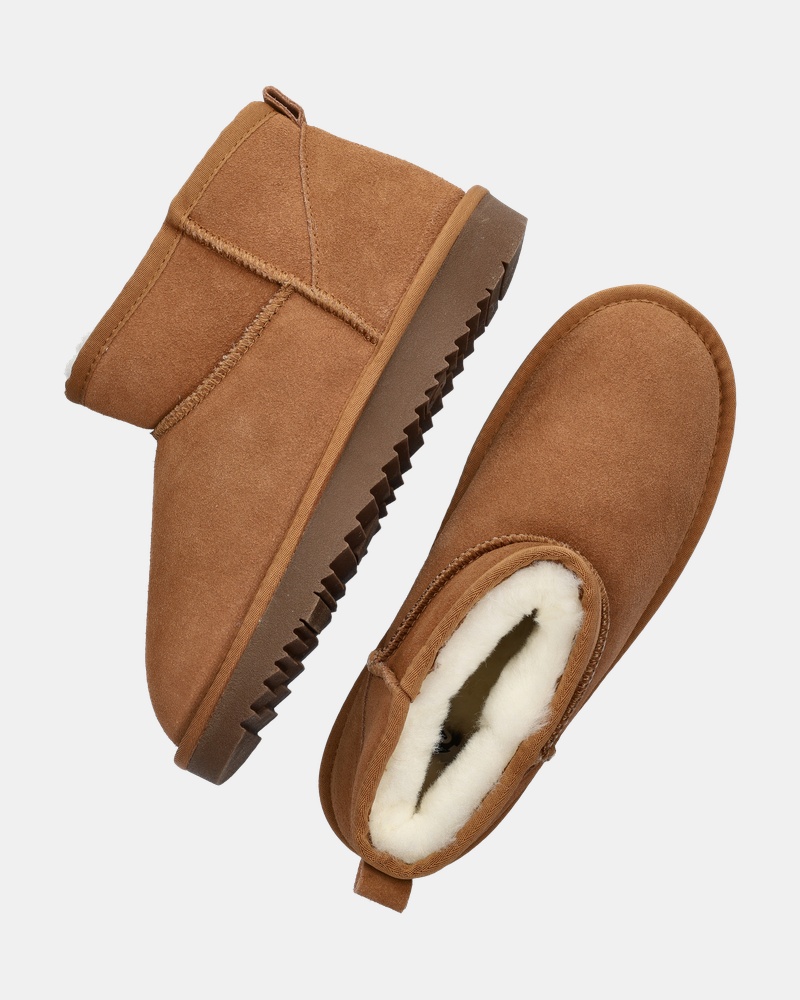 PS Poelman Gevoerde boots  - cognac