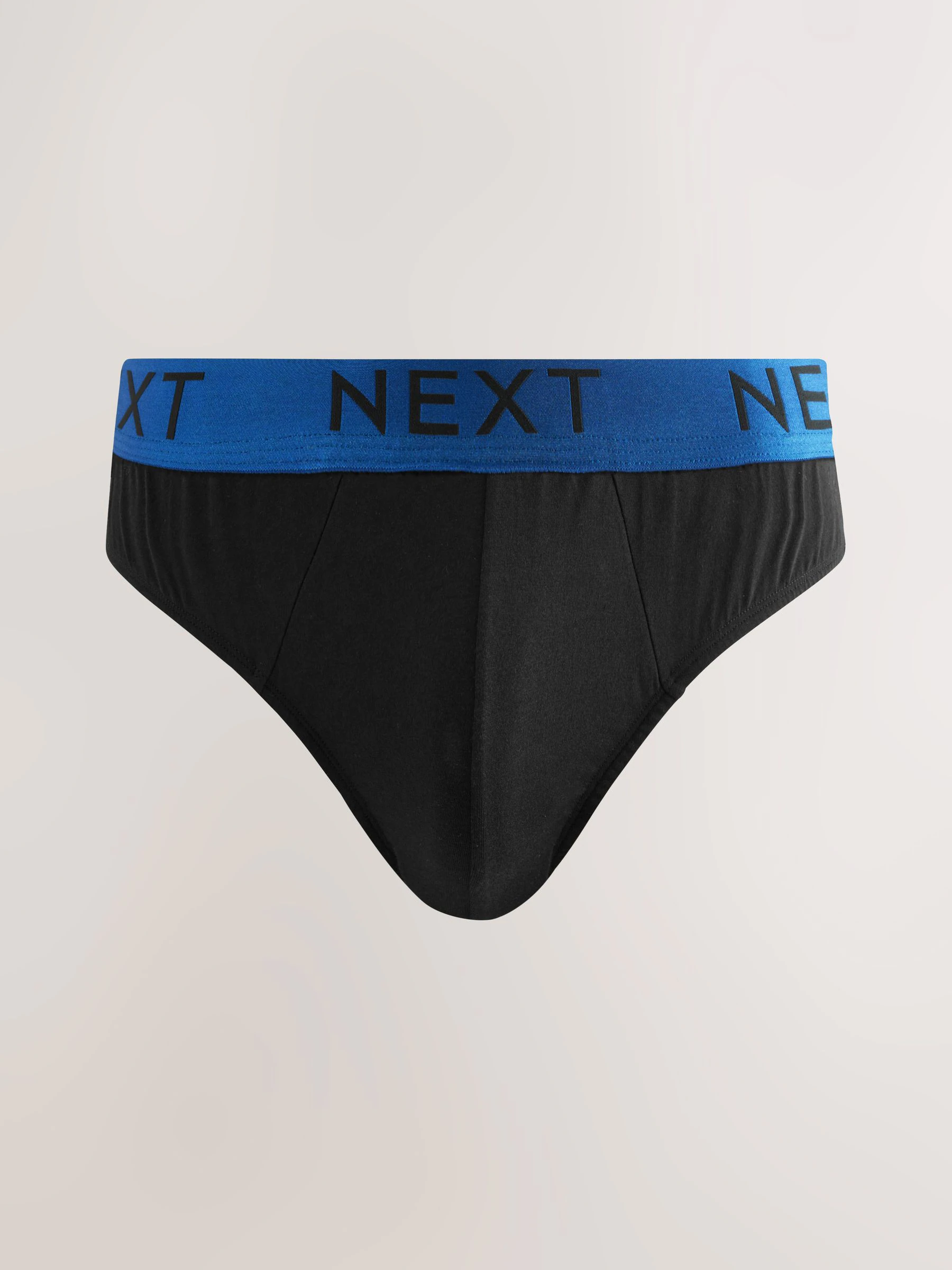 Zwart met felgekleurde tailleband - Verpakking van 10 - Katoenrijke slips