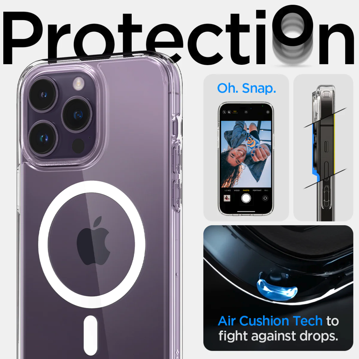 iPhone 14 Pro Max MagSafe Ultra Hybrid MagFit Case Hülle (ACS04825) - Transparent / Weiss