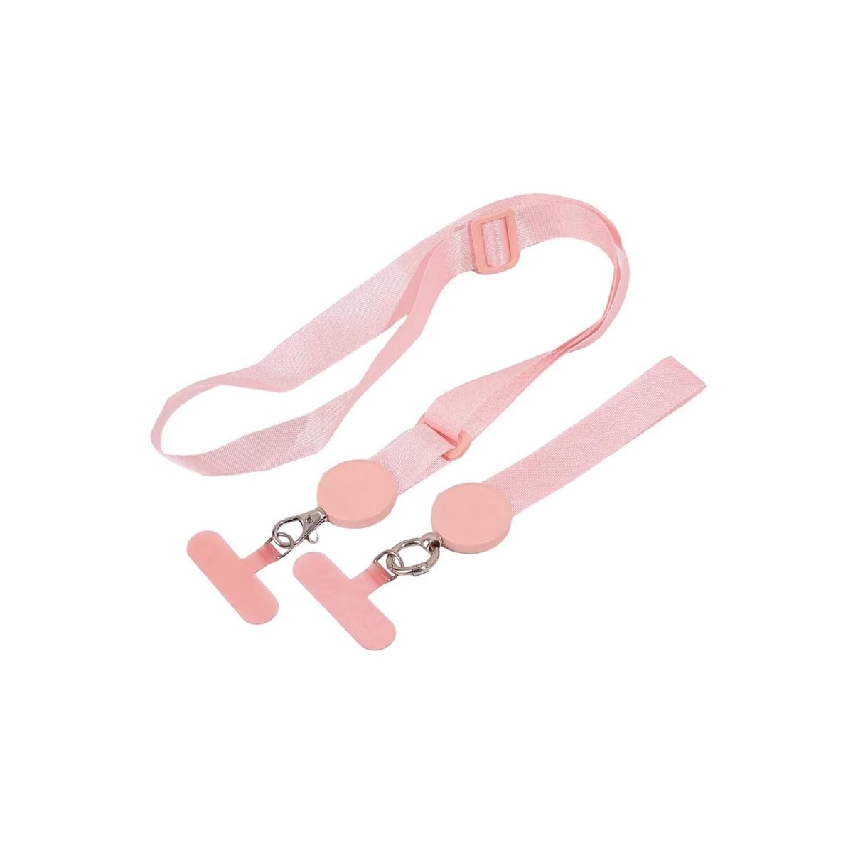 Mobilhalsbånd 2i1 med festebrikke - Blush Pink