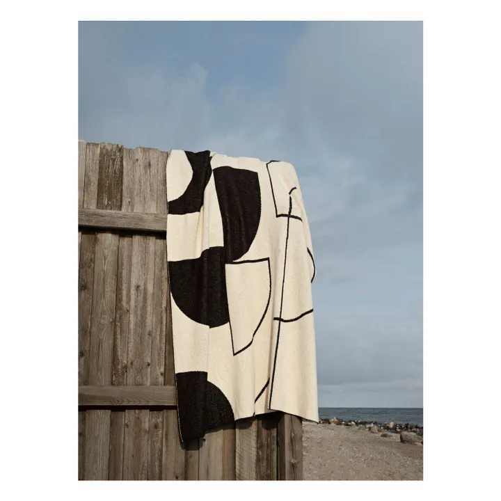 Broste Copenhagen Plaid en coton Maren | Noir