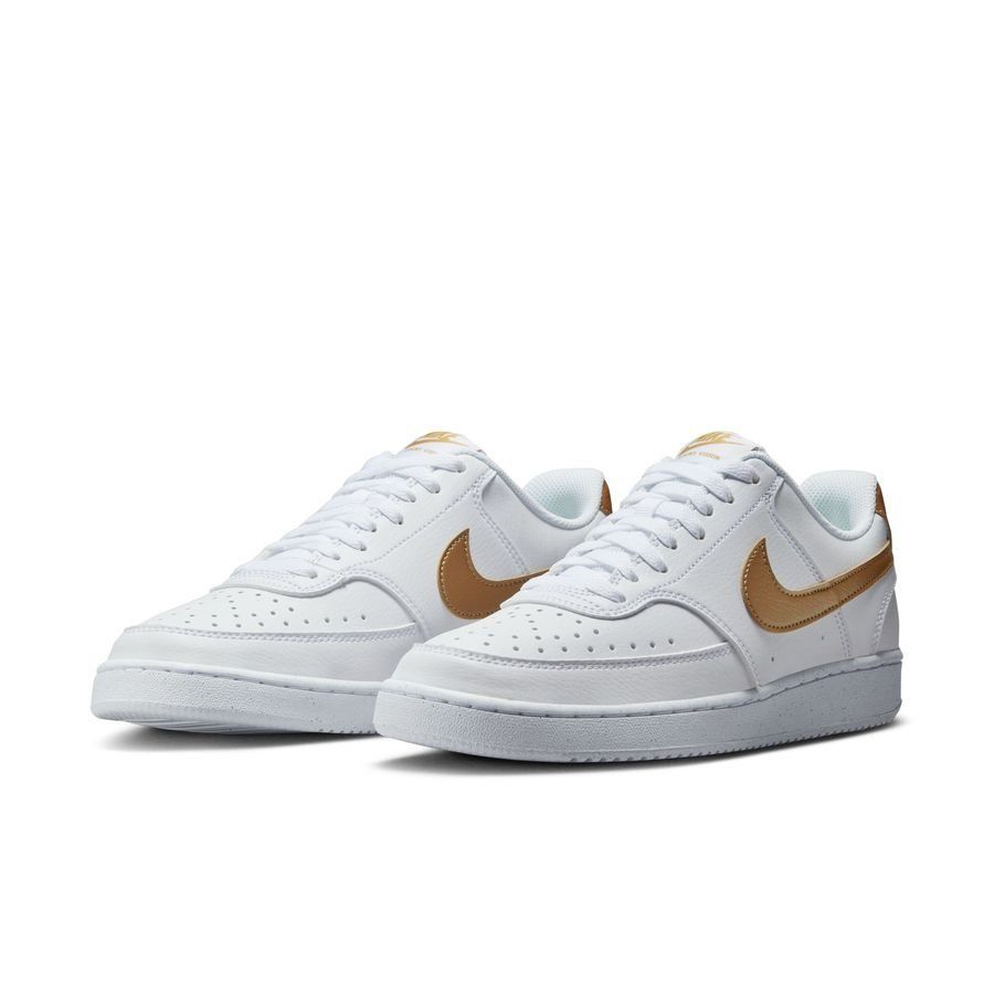 Nike Chaussures Court Vision Low Next Nature - Blanc/Doré Femme