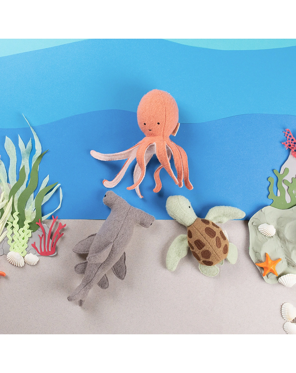 Kuscheltier-Set HOLDIE FOLK -  MARINE ANIMALS 3-teilig