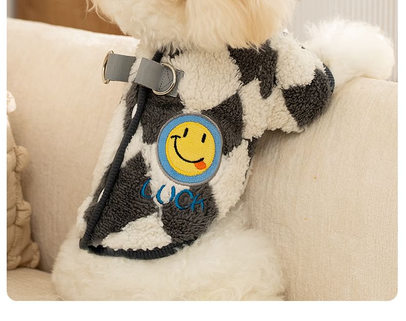 Cissilli - Smiley Argyle Chenille Pet Top