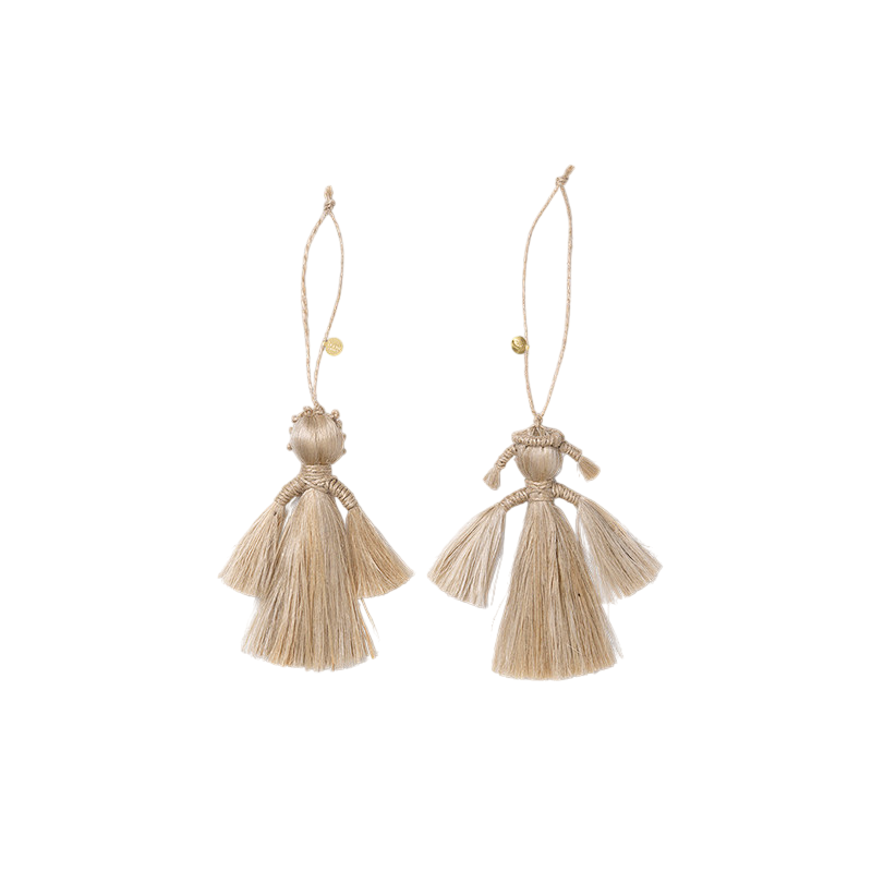 Ornament Engel 2er Set Natural