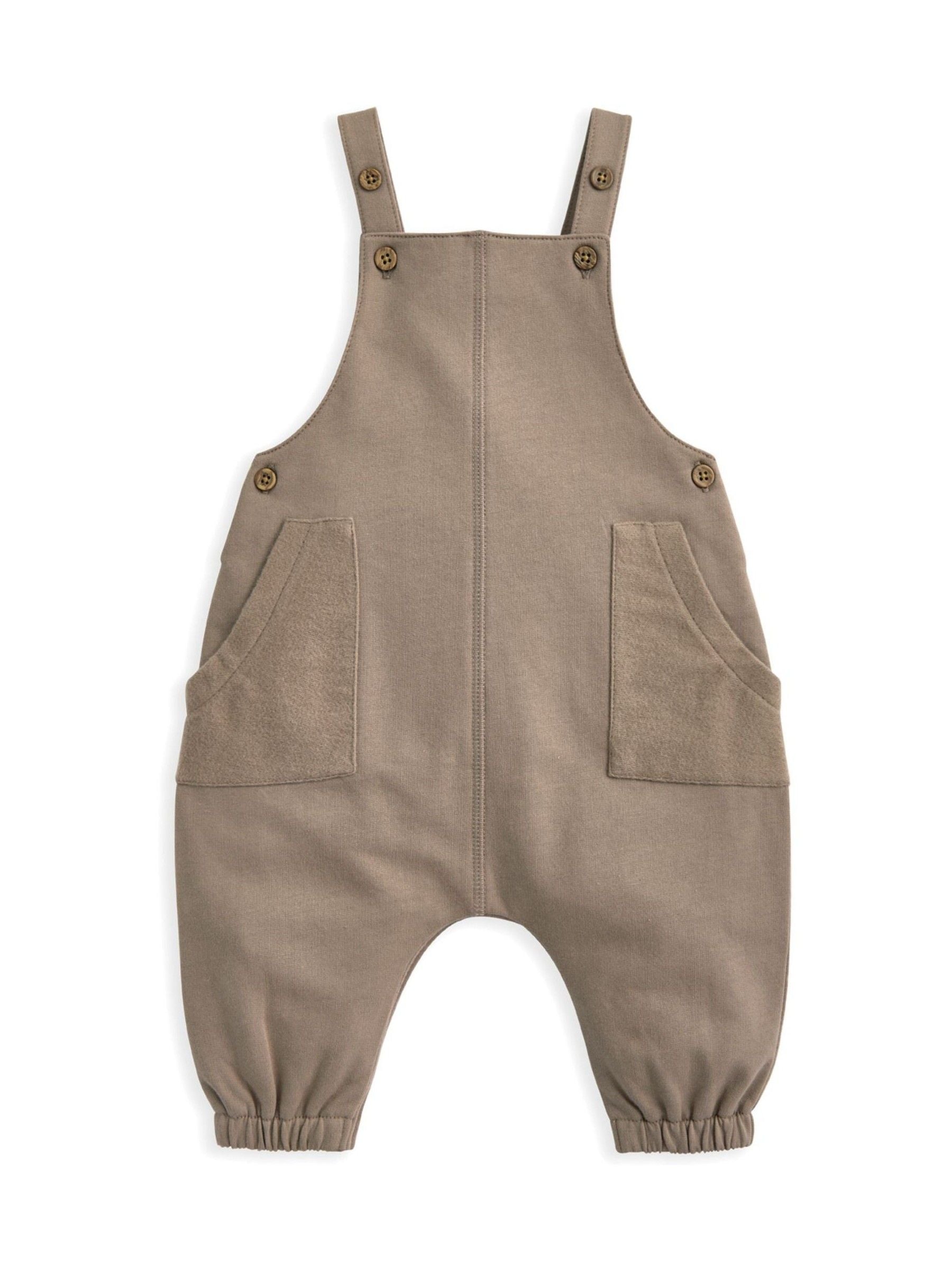Mamas & Papas Dungaree & Stripe Bodysuit Set