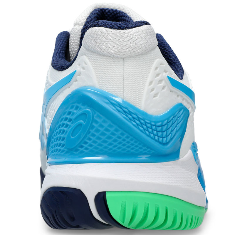 Asics Gel Resolution 9 All Court blanc-bleu-vert