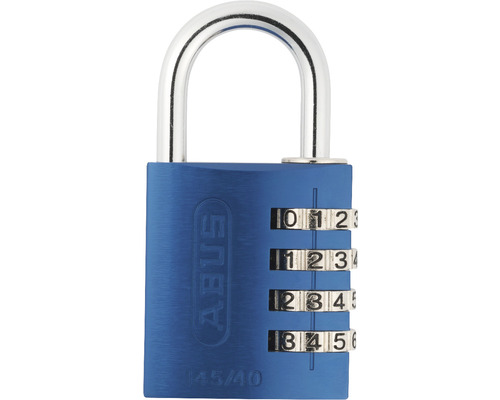 Abus 145/40 blauw hangslot met Lock-Tag, 40 mm