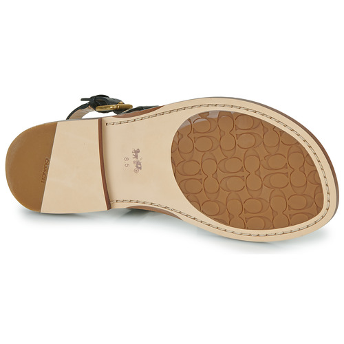 Coach - HAILEE LEATHER SANDAL Negro