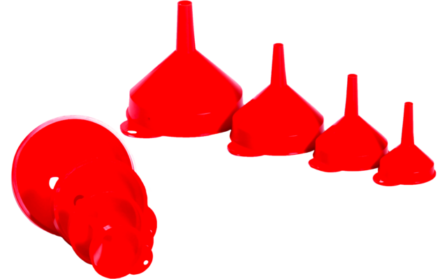 IWH Trichter-Set 4-teilig rot