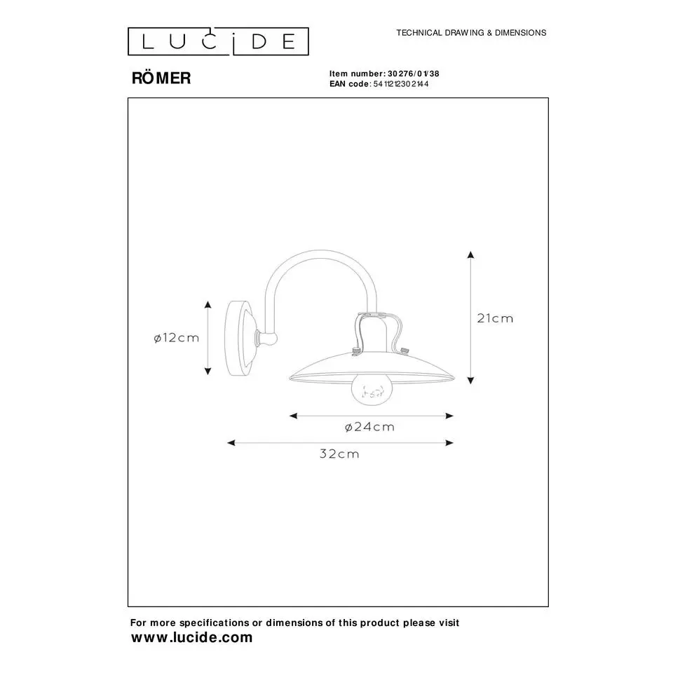 Lucide RÖMER Wandlamp - Beige
