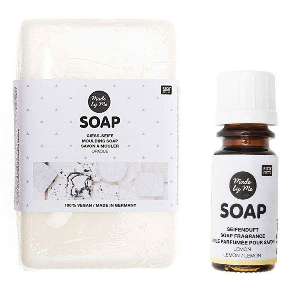 Savon à mouler opaque 100% vegan 250 g + huile parfumée citron