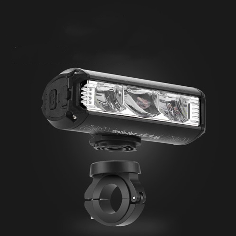 4000mAh Wiederaufladbares Aluminium USB Fahrrad Licht Velo LED Warnlicht IPX4 (1750 Lumen) - Schwarz