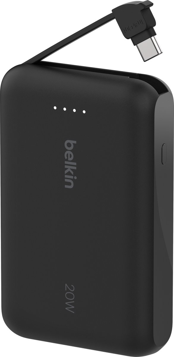 (20W) 10000mAh BoostCharge USB C Powerbank Ladegerät inkl. USB C Ladekabel mit LED Anzeige (BPB021HQBK) - Schwarz