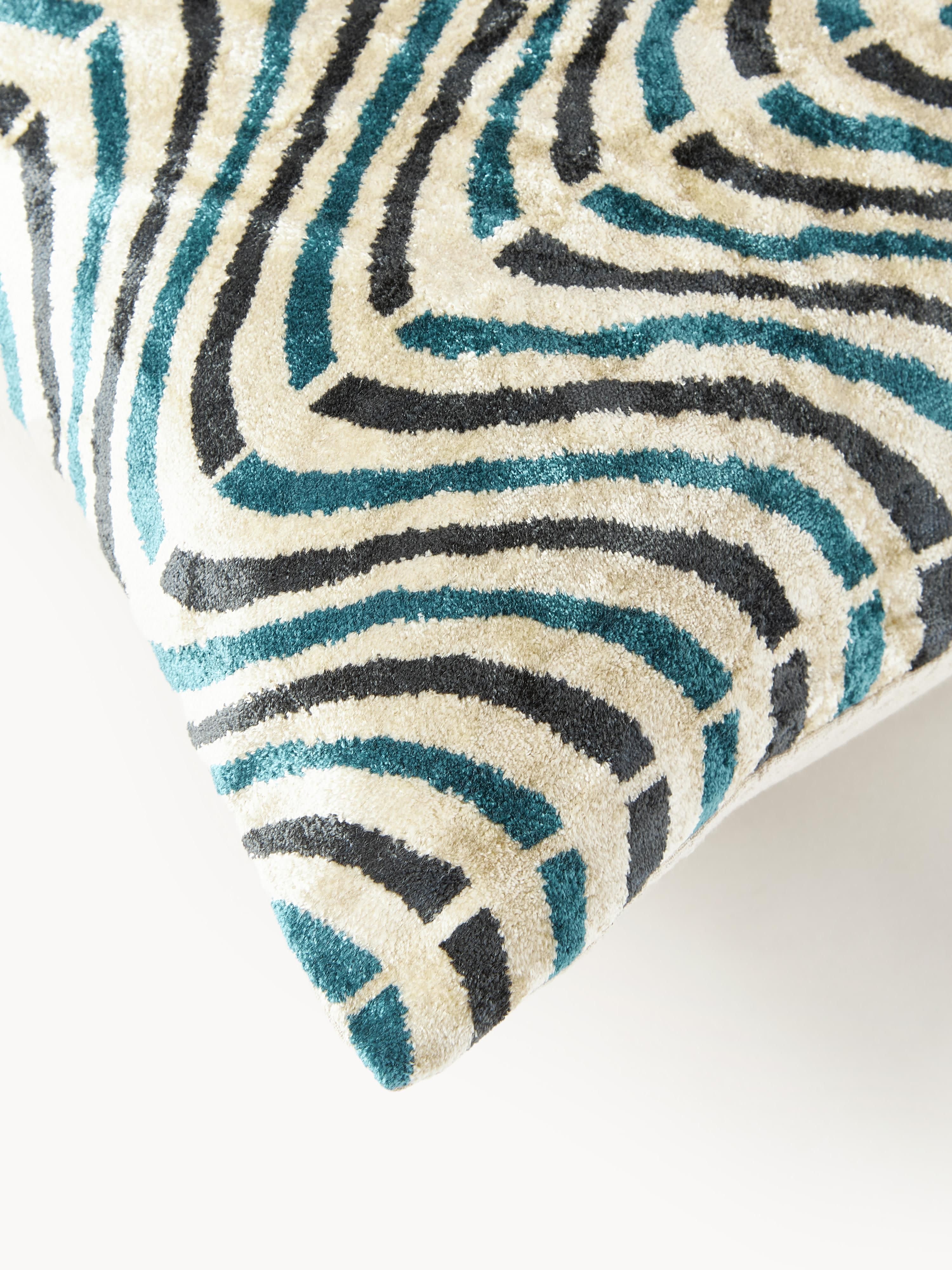 Viscose kussenhoes Hayden met geweven jacquardpatroon
