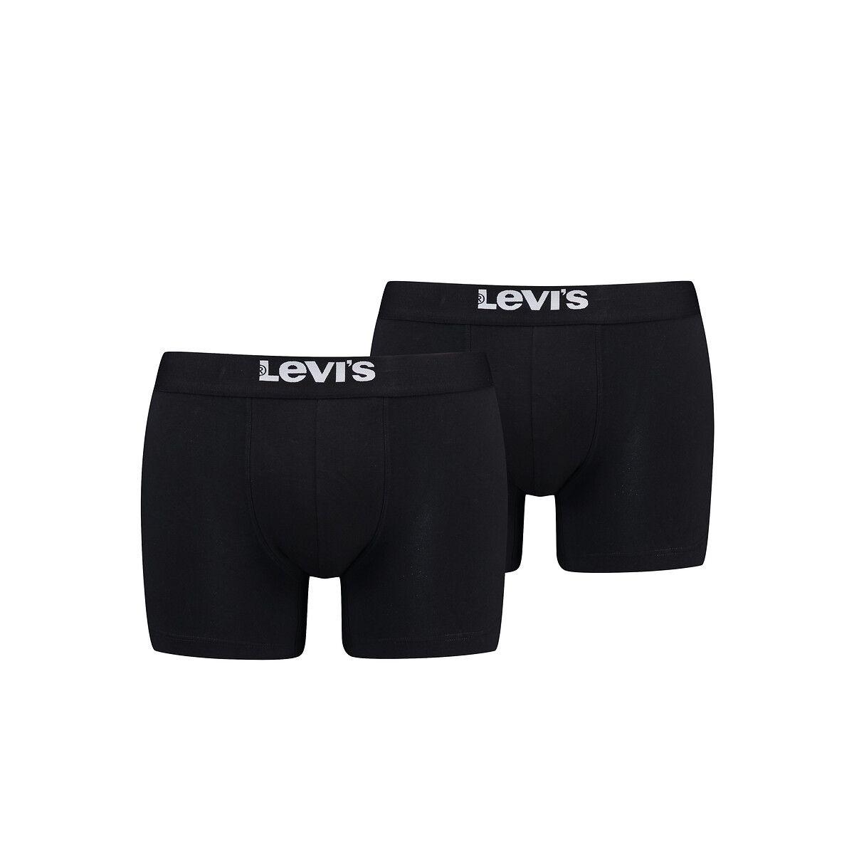 Conjunto de 2 cuecas boxer pretas lisas da Levi's