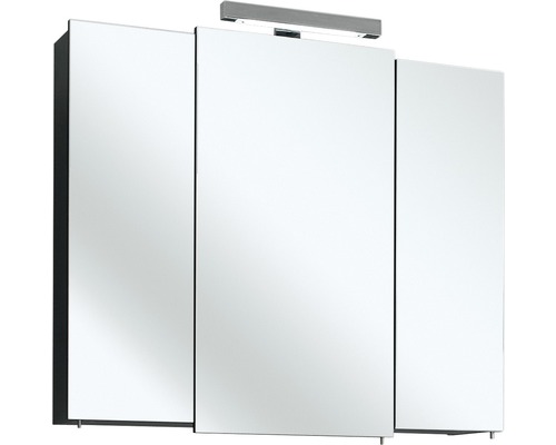 Pelipal Mainz Livorno I spiegelkast, 68 x 20 x 73 cm, antraciet, 3-deurs, IP 44