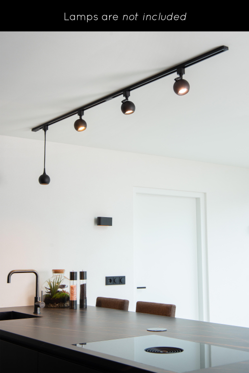Lucide Track 1-fase railsysteem 2 meter startersset zwart