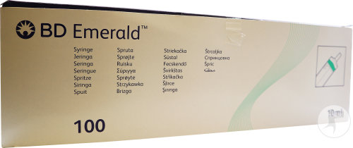 BD Emerald Seringue Luer Slip 10ml Pièces 100 (307736)