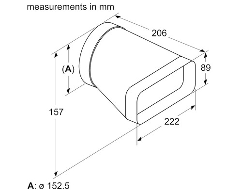 Installatietoebehoren BOSCH adapterstuk rond-plat HEZ9VDSI0