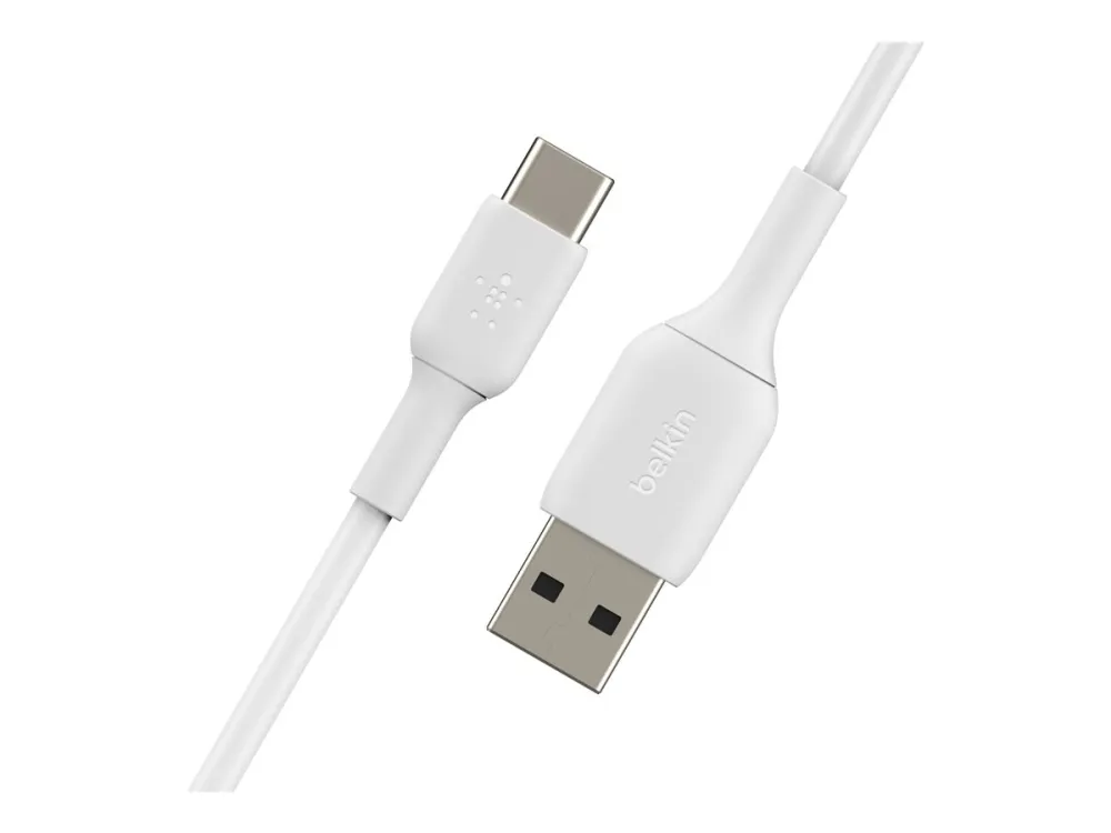 Belkin BoostCharge - USB-kabel - 24 pin USB-C (han) til USB (han) - 1 m - hvid