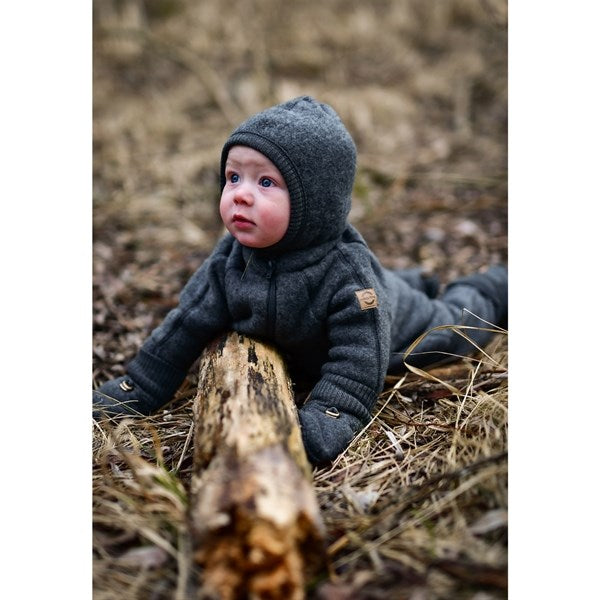 Uld Baby Køredragt Anthracite Melange