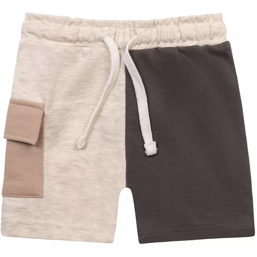 MINOTI Sweatshirt und Shorts im Set BeigeBraun