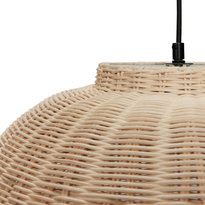 Hübsch Interior - Chand Pendelleuchte, H 21 x Ø 80 cm, rattan