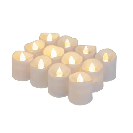 Idena LED Teelichter 12er Box Idena Flackereffekt Timer