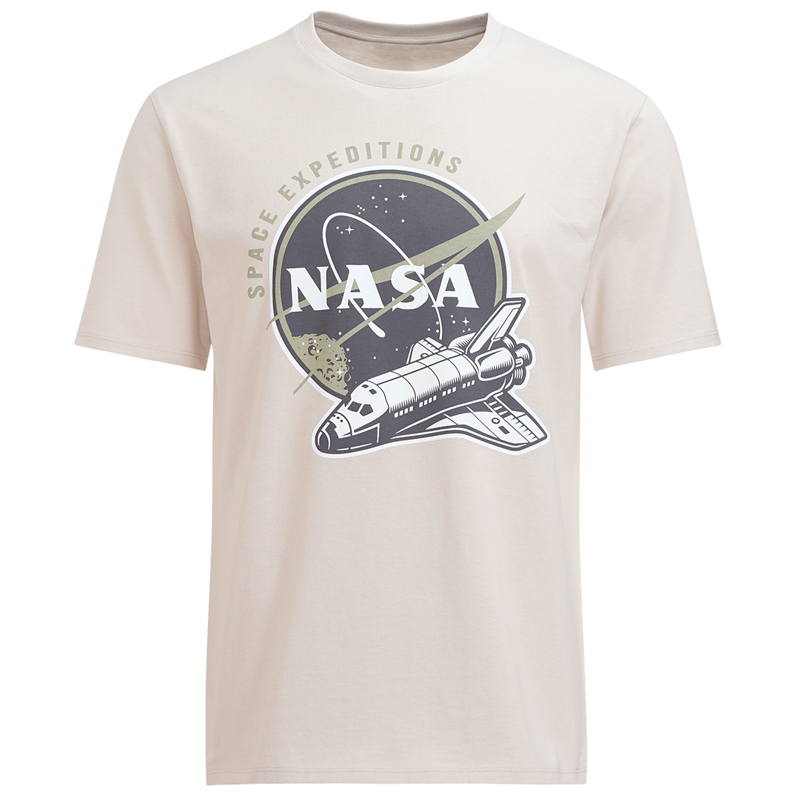 VanVaan NASA T-Shirt mit großem Print beige