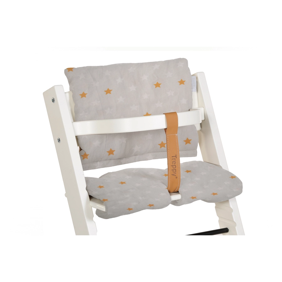 Treppy® Hochstuhl natur + Gratis Sitzkissen Stars