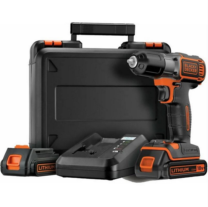 Perceuse-visseuse sans fil Black & Decker Autosense ASD18KB 18V - 2x1.5Ah