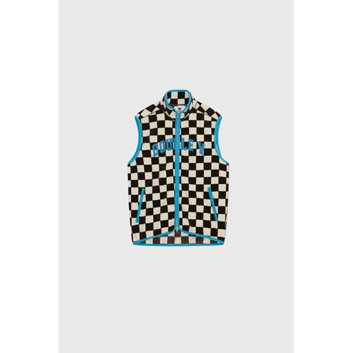 Wood Wood Dax IVY Fleece Vest, Off White/Black Coffee, L