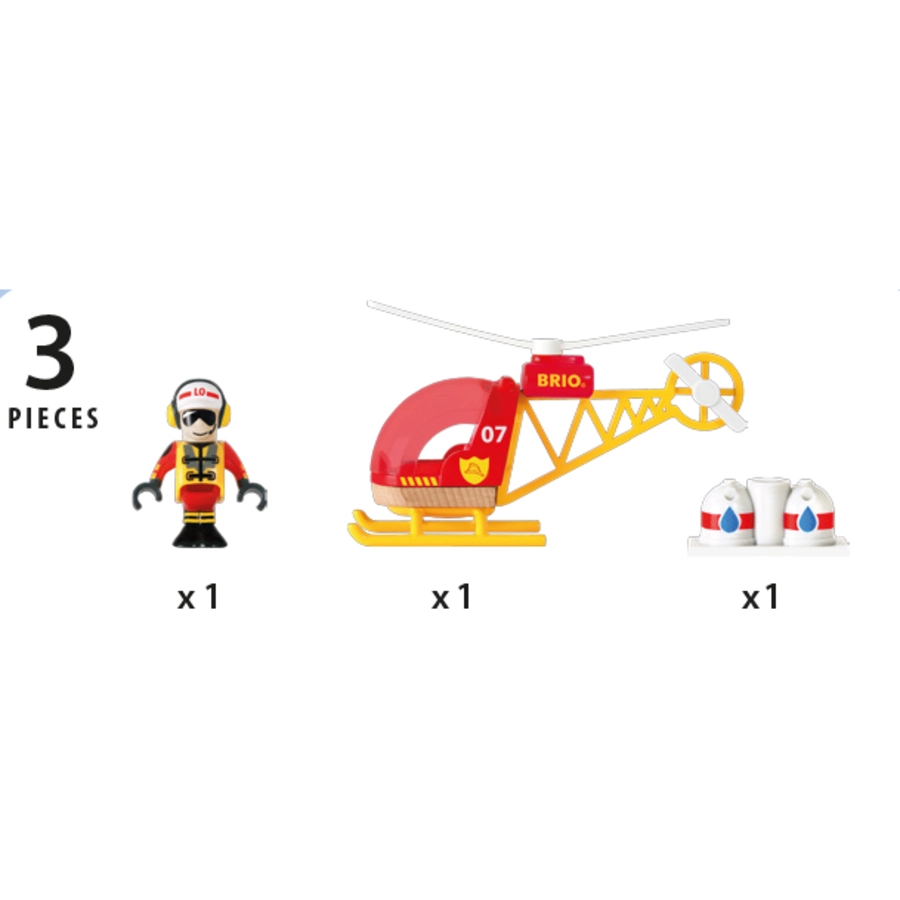 BRIO® WORLD Feuerwehr-Hubschrauber 33797