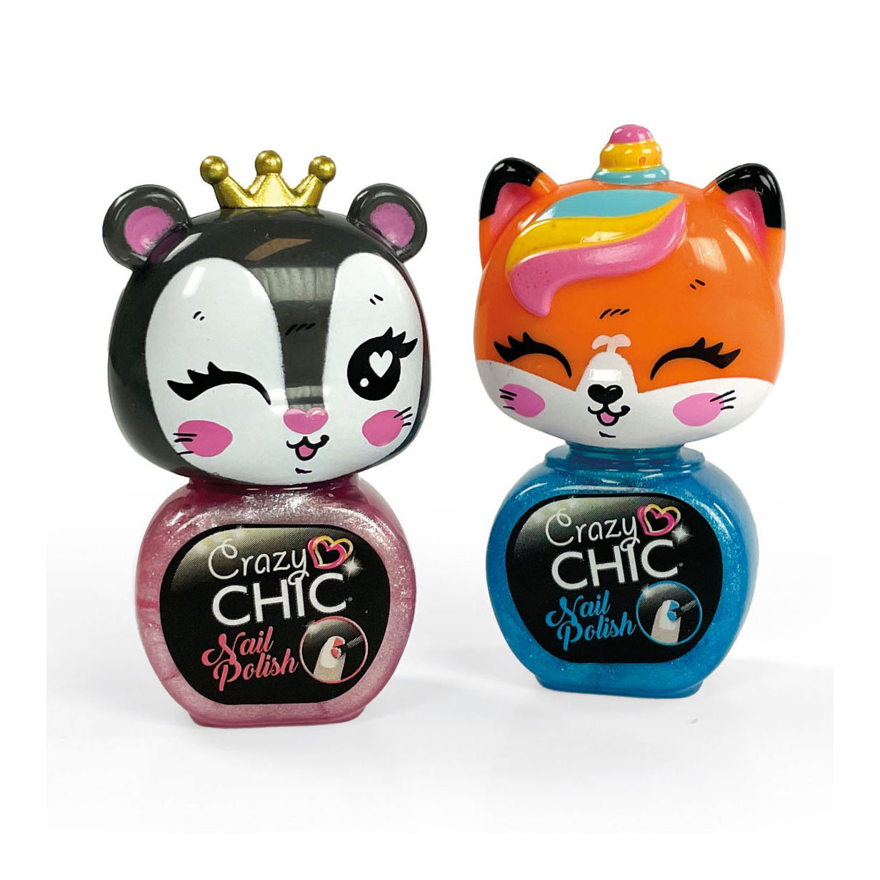 Clementoni Crazy Chic Nagellak Blauw/Rood, 2st.