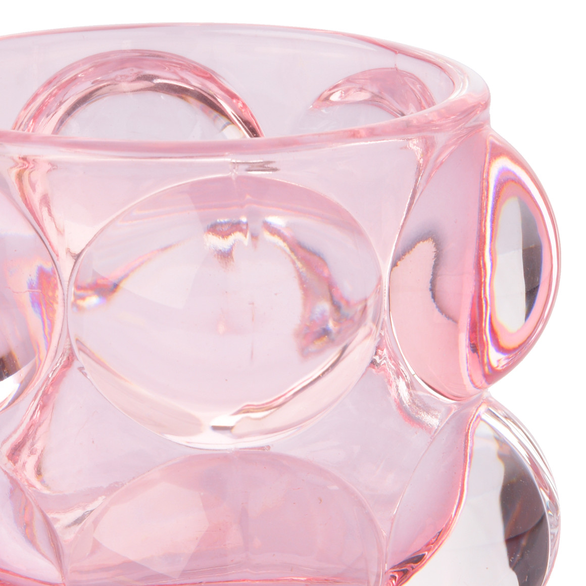 My Home Teelichhalter in Bubble-Optik rosa