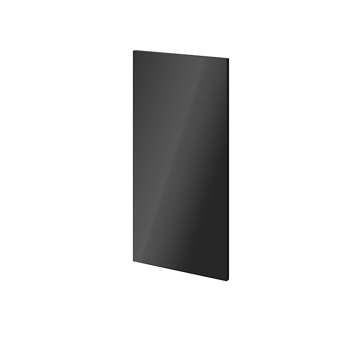 Porte battante anthracite brillant GoodHome Atomia H 74,7 x L. 37,2 cm