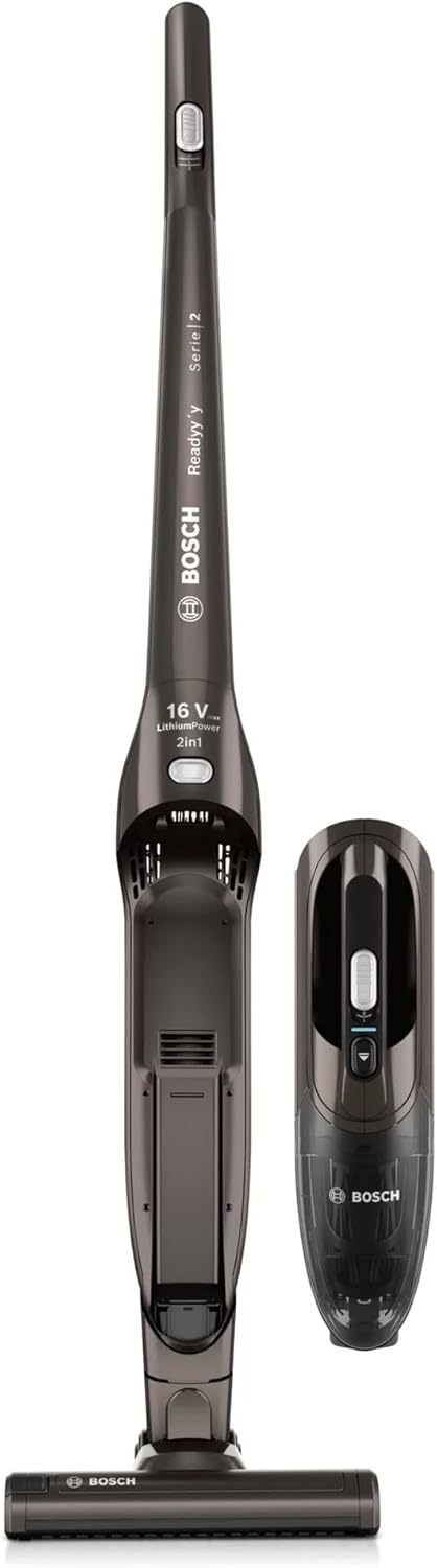 BOSCH BCHF2MX16 - Readyy'y 2in1 Akku-Staubsauger - 2 Geschwindigkeiten - Langlebige Lithiumbatterien - Steht von alleine auf