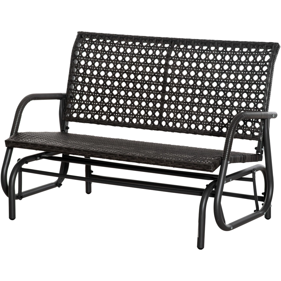 Outsunny Schaukelbank mit 2-in-1-Design dunkelgrau