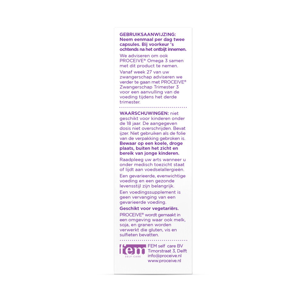 Proceive Zwangerschap Trimester 2 60 capsules