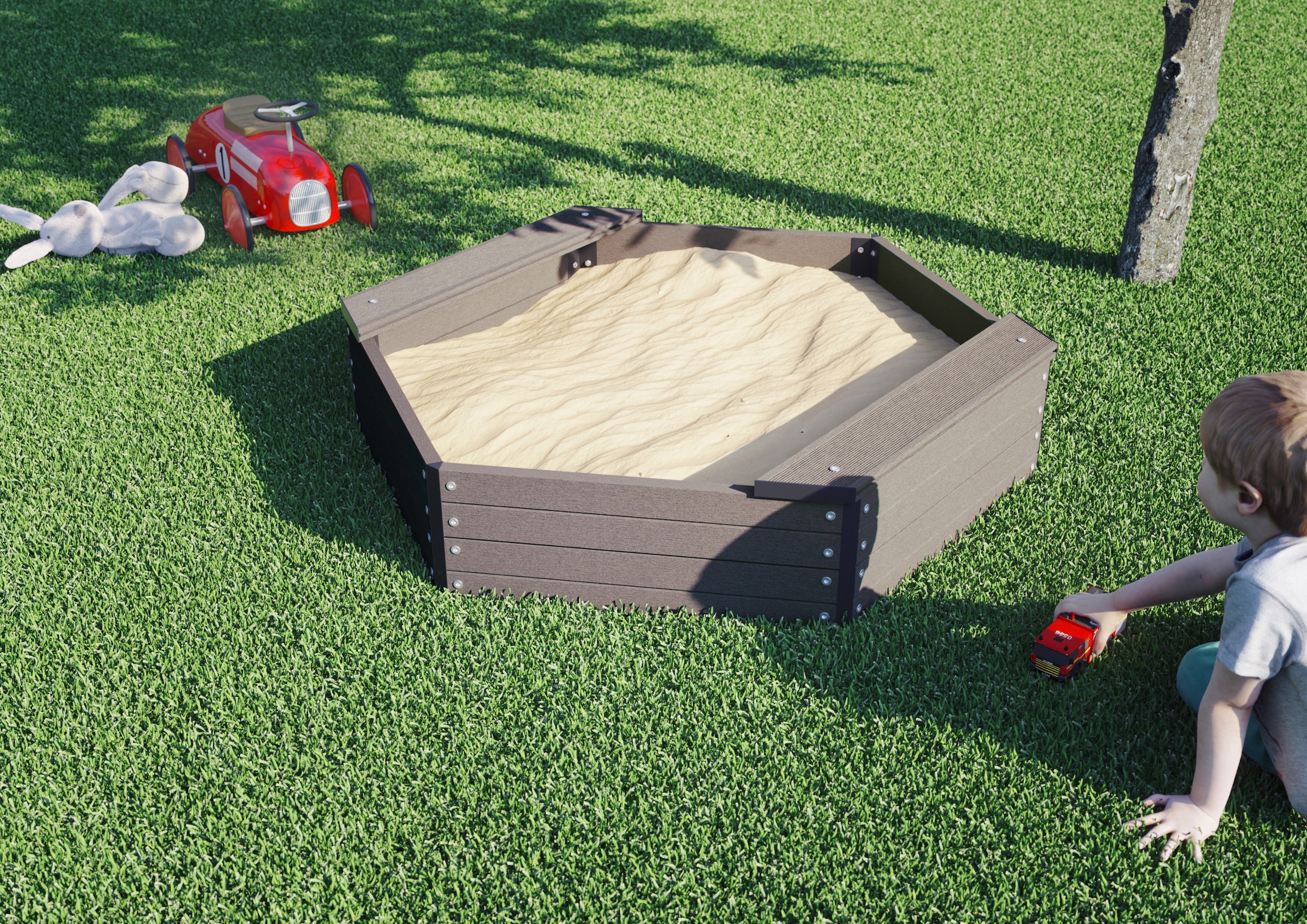 Kiehn-Holz Sandkasten BxLxH: 109x109x27 cm