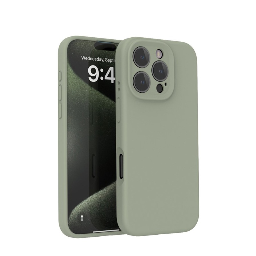 iPhone 16 Pro Max MagSafe Silikon Case Hülle mit Kameraschutz - Grün
