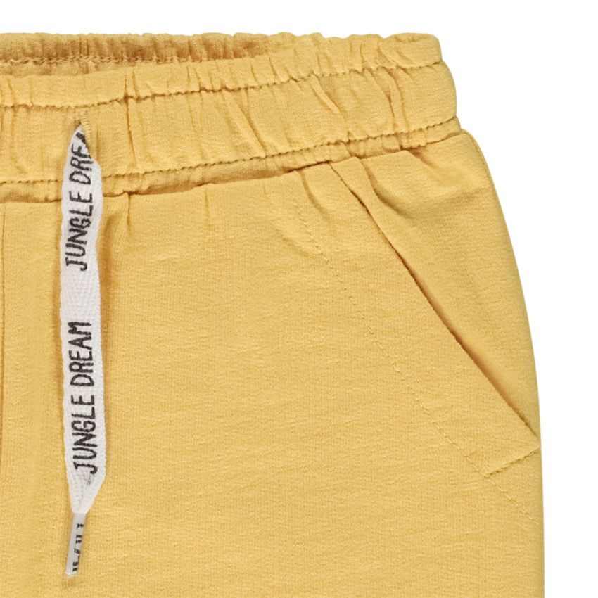 Ensemble t-shirt fantaisie à rayures + short uni pour bébé garçon - Jaune