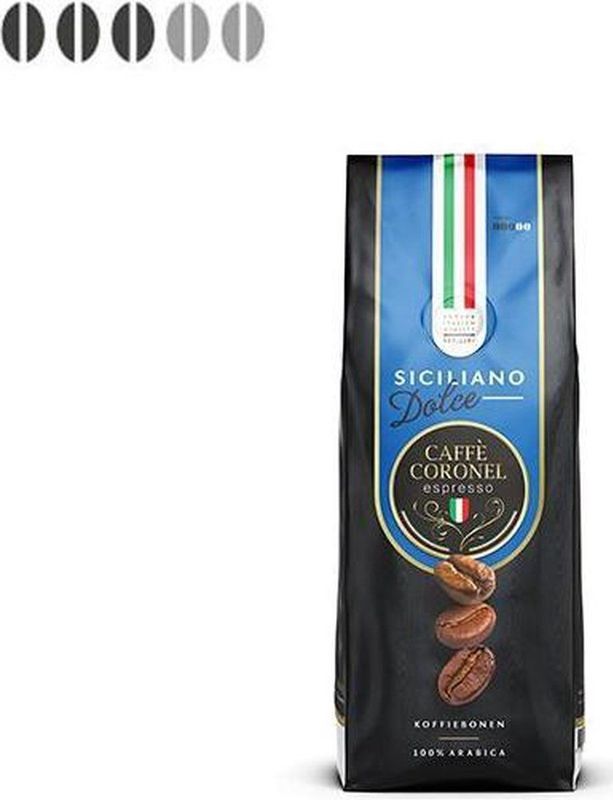 Caffè Coronel Siciliano Dolce Koffiebonen - 1kg - 100% Arabica - Medium Gebrand