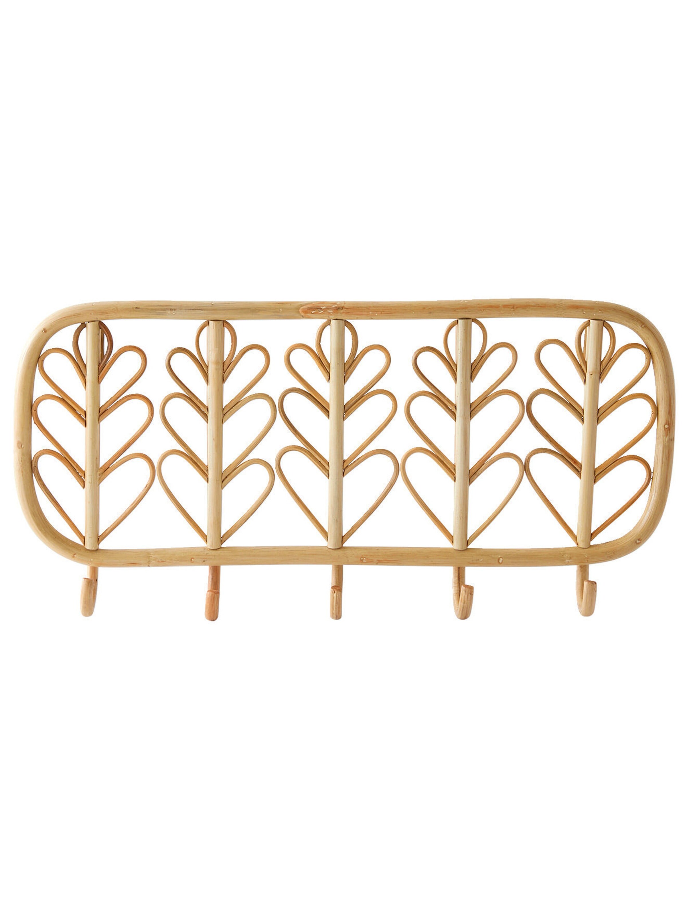 Vertbaudet Kinderzimmer Garderobenleiste aus Rattan BOHO natur/blumenform