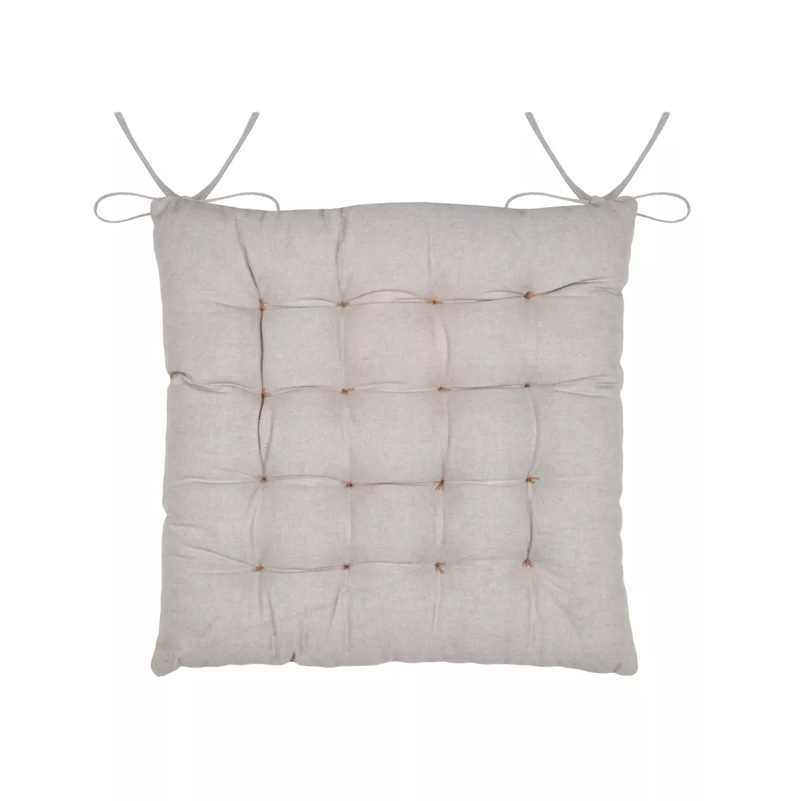 Coussin de chaise carré coton (40 x 40 cm) Ornon Taupe