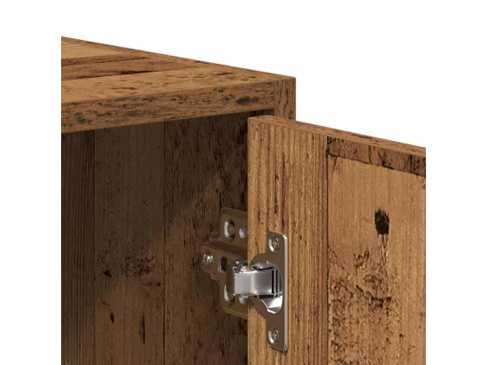 Armoire salle de bain vieux bois 30x30x183,5 cm bois ingénierie