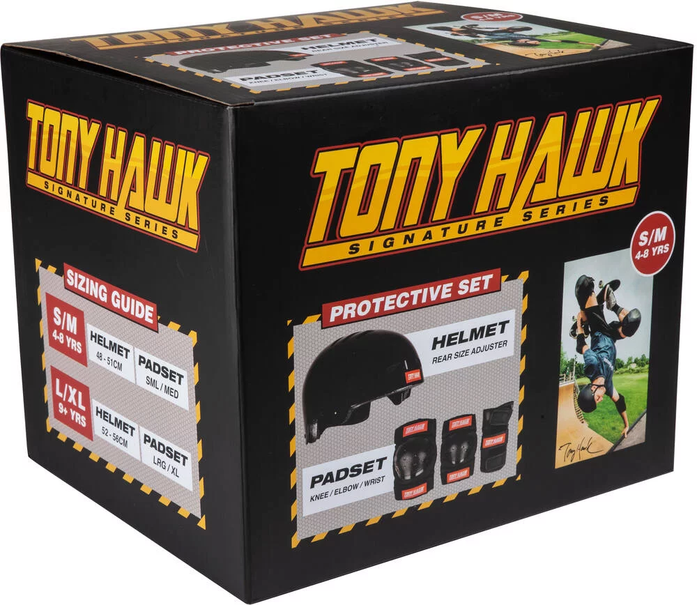 SET DE PROTECTIONS ET CASQUE TONY HAWK - 9+ ANS
