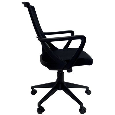 Fauteuil de bureau ALEX - accoudoirs fixes - noir